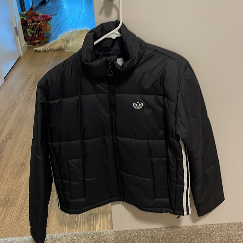 Adidas puffer zip up coat